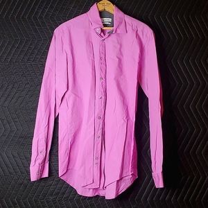 Calvin klein pink button up slim fit small size